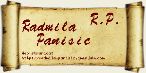 Radmila Panišić vizit kartica